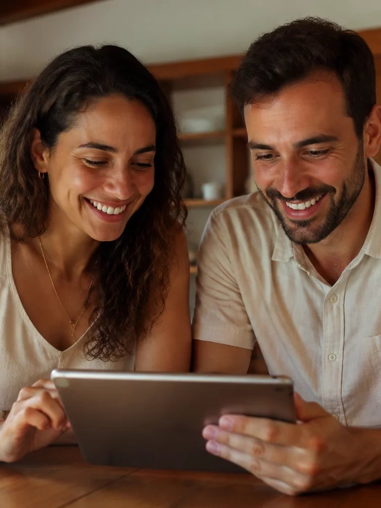 Grupo rindo logo após uma rodada, ainda com as folhas de anotação nas mãos
